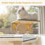 Perchoir pour fenêtre et tablettes murales 2 en 1, fenêtre hamac pour chat en bois massif, ventouse solide, tapis de housse lavable, siège de fenêtre pour chaton à l'intérieur, lit de perchoir pour regarder les oiseaux à l'intérieur, 16 po x 10 po