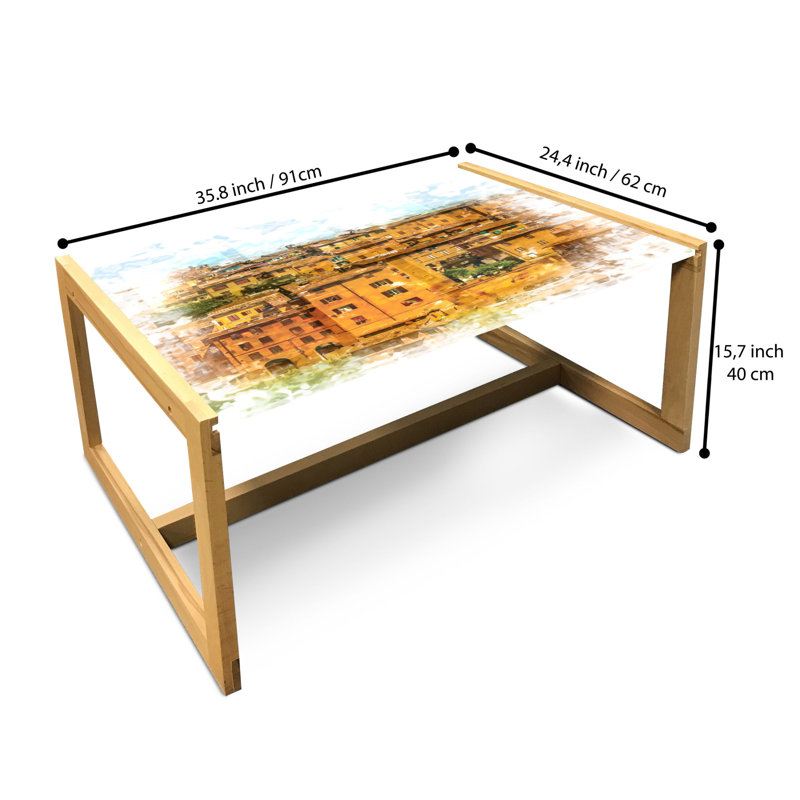 Jaimi-Lee Trestle Coffee Table, 40cm H x 91cm W x 62cm D
