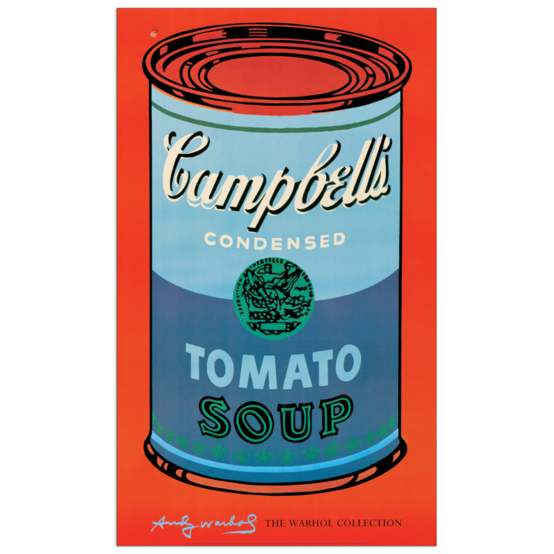Campbell's Soup Can, 1965 by Andy Warhol - No Frame Print on Wood, 101cm H x 61cm W x 1.8cm D