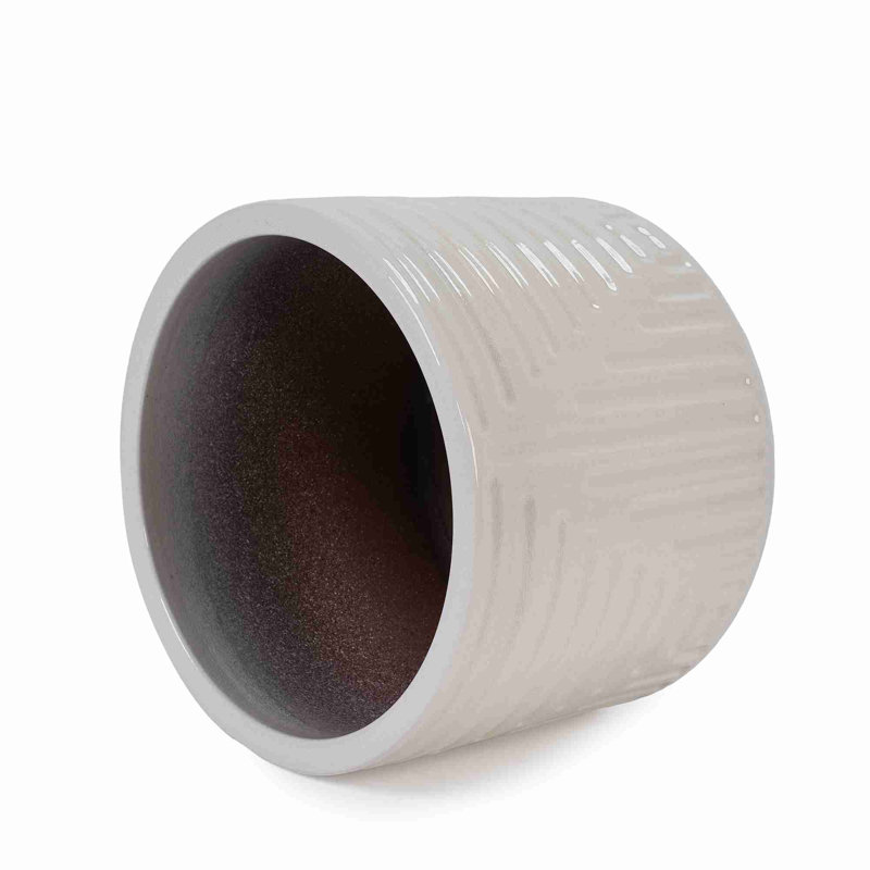High-quality ceramic flower pots, Milk White