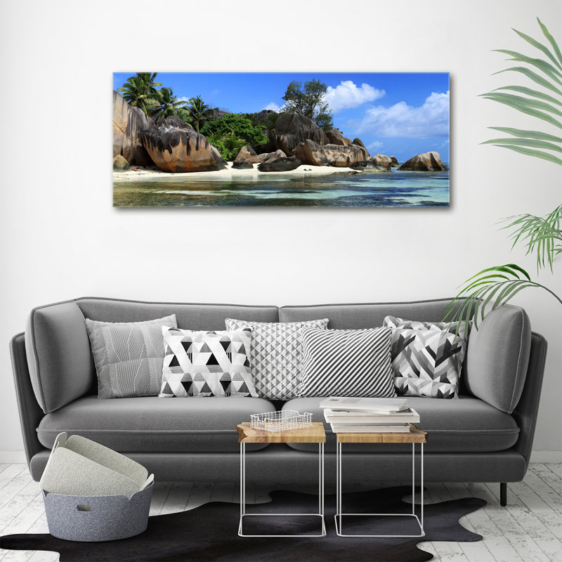 Seychelles Panorama - No Frame Print on Canvas