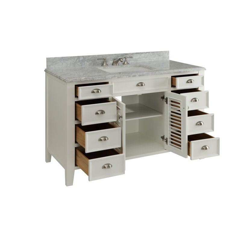 Ensemble de meuble-lavabo de salle de bain simple 50 po Reedsburg
