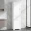 Grande armoire de rangement pour salle de bain, armoire de rangement autoportante avec deux tiroirs de taille différente et tablette réglable-1158251773-1166308814