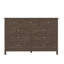 Commode de rangement rustique en bois avec 9 tiroirs et poignées argentées-723416516