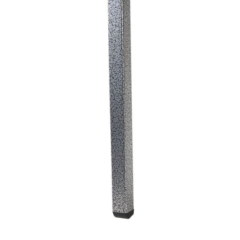 Chaise empilable robuste avec accoudoirs Aliya, Gris, Argent argent