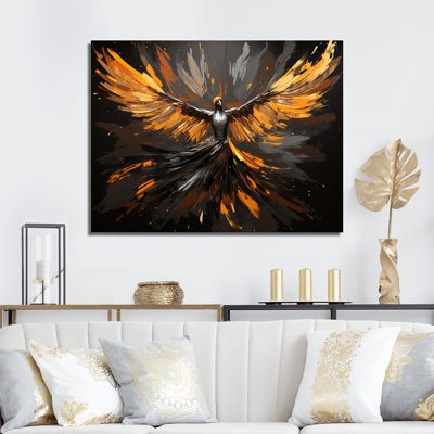 «Woman Glowing Pheonix» - art mural mode