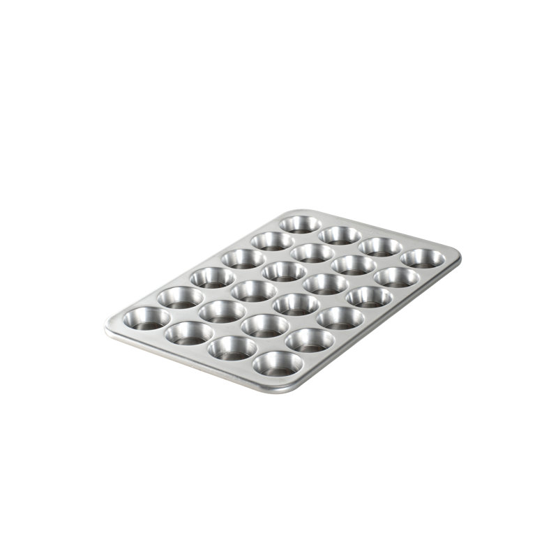Silver Aluminum 24-Cup Petite Muffin Pan