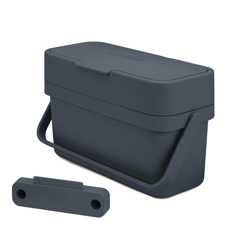 Compo 1 Gallon Food Waste Compost Bin with Mountable Brackets, Graphite