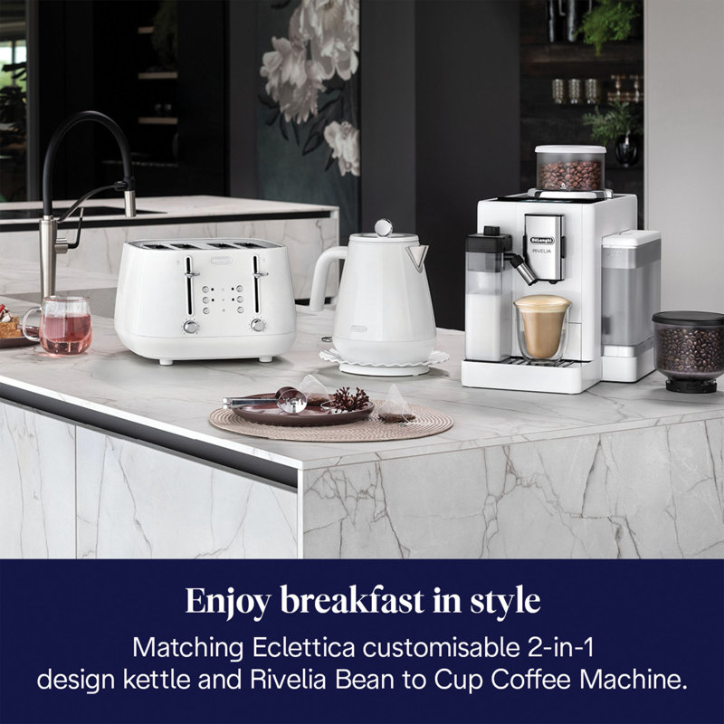 Eclettica 4 Slot Toaster, White