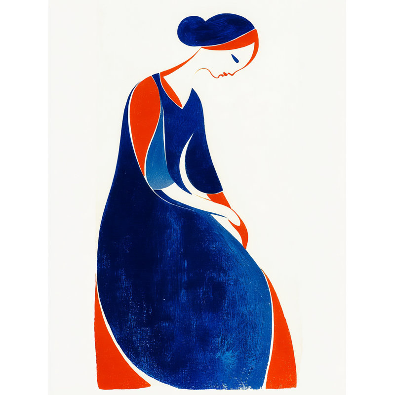 Silhouette de soirée, art mural sur toile tendue, H 24 po x l 16 po x P 1,5 po