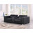 Luxurious Console Loveseat Power Reclining In Genuine Leather With Power Headrests-1767544177