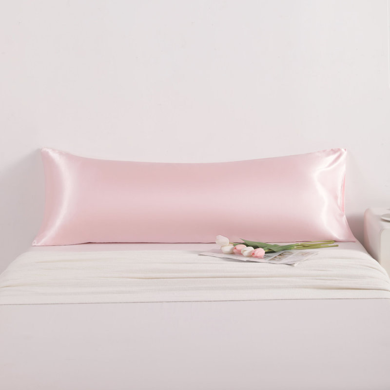1 PC Body Pillowcase, Satin Luxurious Pillowcases with Envelope Closure - NTBAY, Light Pink