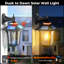 Edveh Satin Black Solar Powered Outdoor Wall Lantern