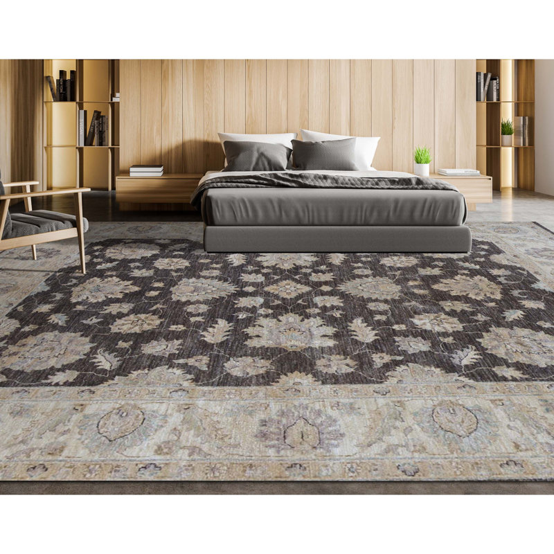 Ziegler Wool Oriental Area Rug in Brown/Beige/Green