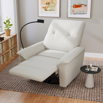 Fauteuil inclinable berçant électrique pivotant 270 ° avec support pour téléphone, canapé inclinable électrique avec ports USB, fauteuil oscillant électrique, fauteuil berçant inclinable pour chambre de salon (vert foncé)