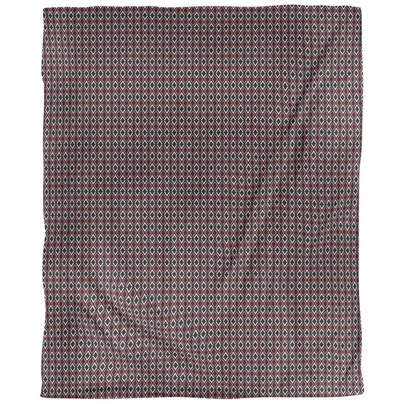Tissu en losanges arrow, Rouge, L 60 po x l 36 po, Polyester filé