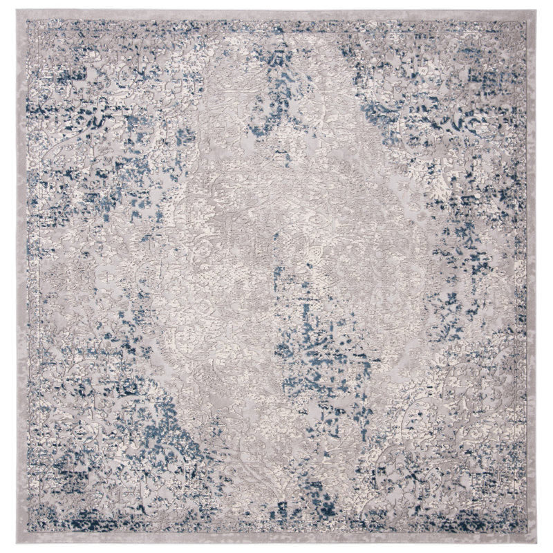 Tapis abstrait Keyra Performance, Carré 6 pi 7 po