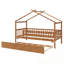 Lit simple en bois avec lit gigogne simple-1663301040