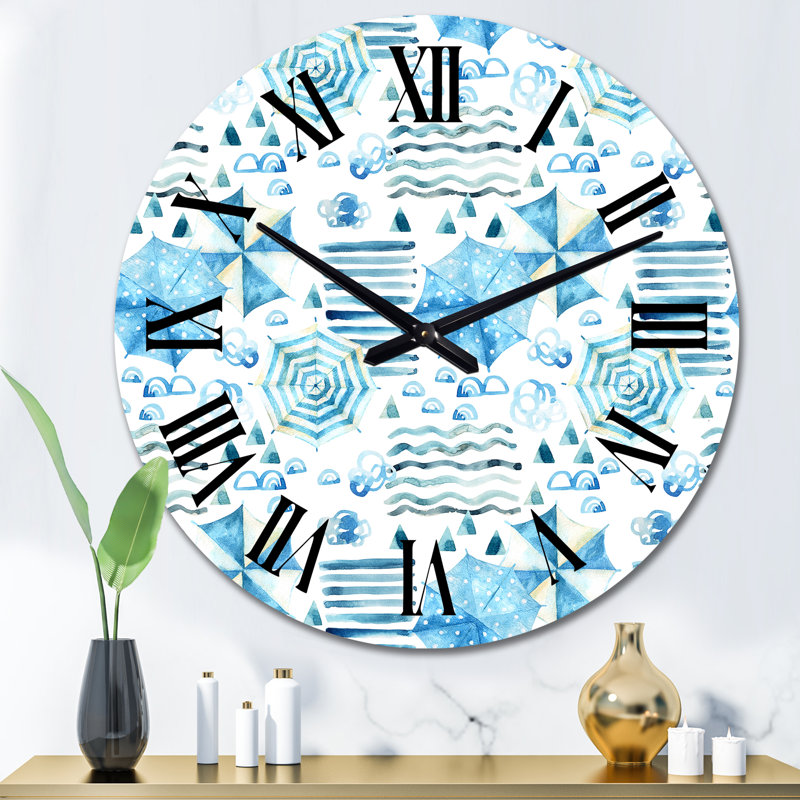 Soleil vacances avec soleil vagues d'eau et parasol III, Moyen