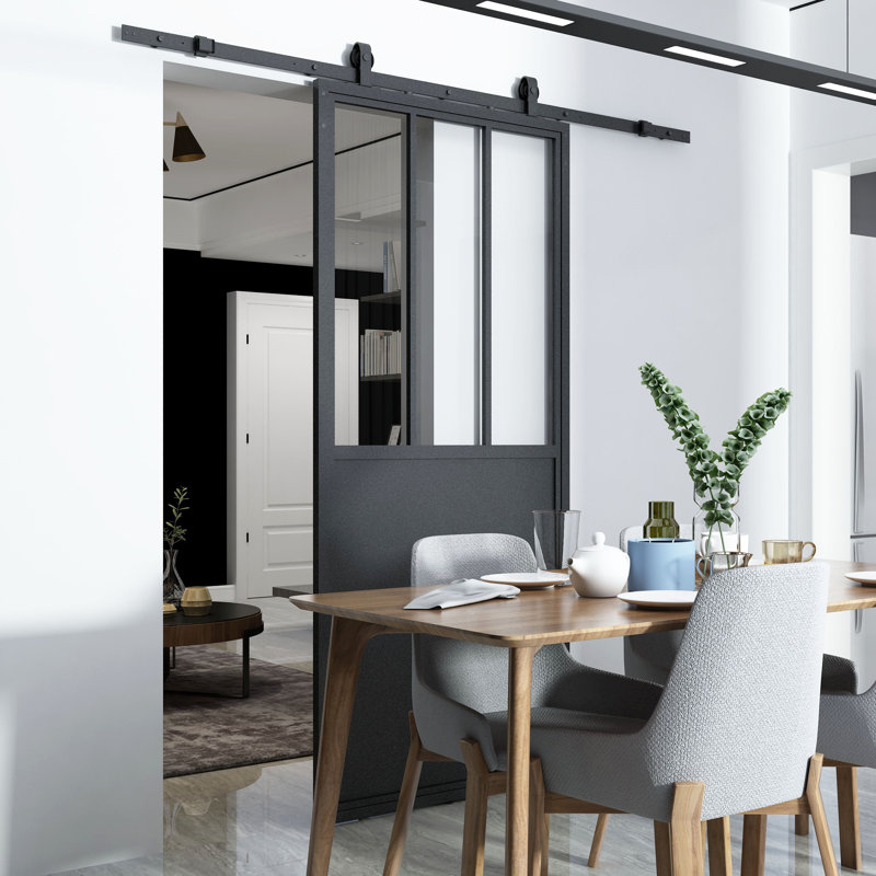 Beverly Metal Sliding Door, 210cm H x 90cm W x 3cm D