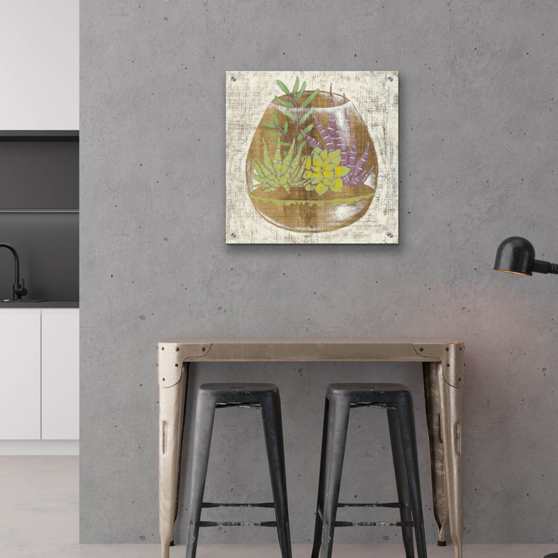 Art mural en verre épique «Glass Garden 2» par Chariklia Zarris, 24 po x 24 po, H 24 po x l 24 po