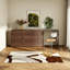 Coiffeuse 55,12 "en bois massif avec miroir de maquillage et tabouret de maquillage