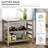 Rolling Kitchen Cart With Stainless Steel Countertop(No Include Stool)