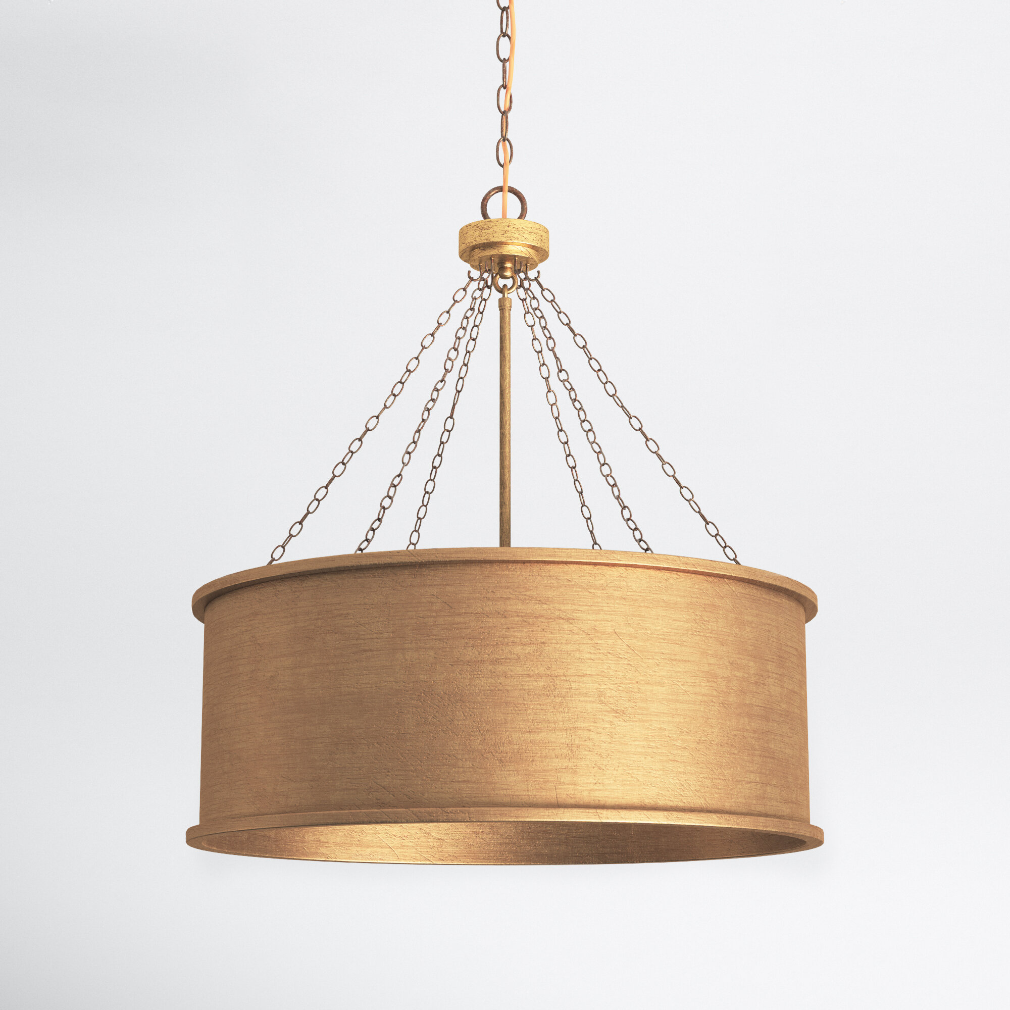 gold drum chandelier