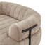 Chaise longue surdimensionnée désossée avec support en métal et revêtement Boucle
