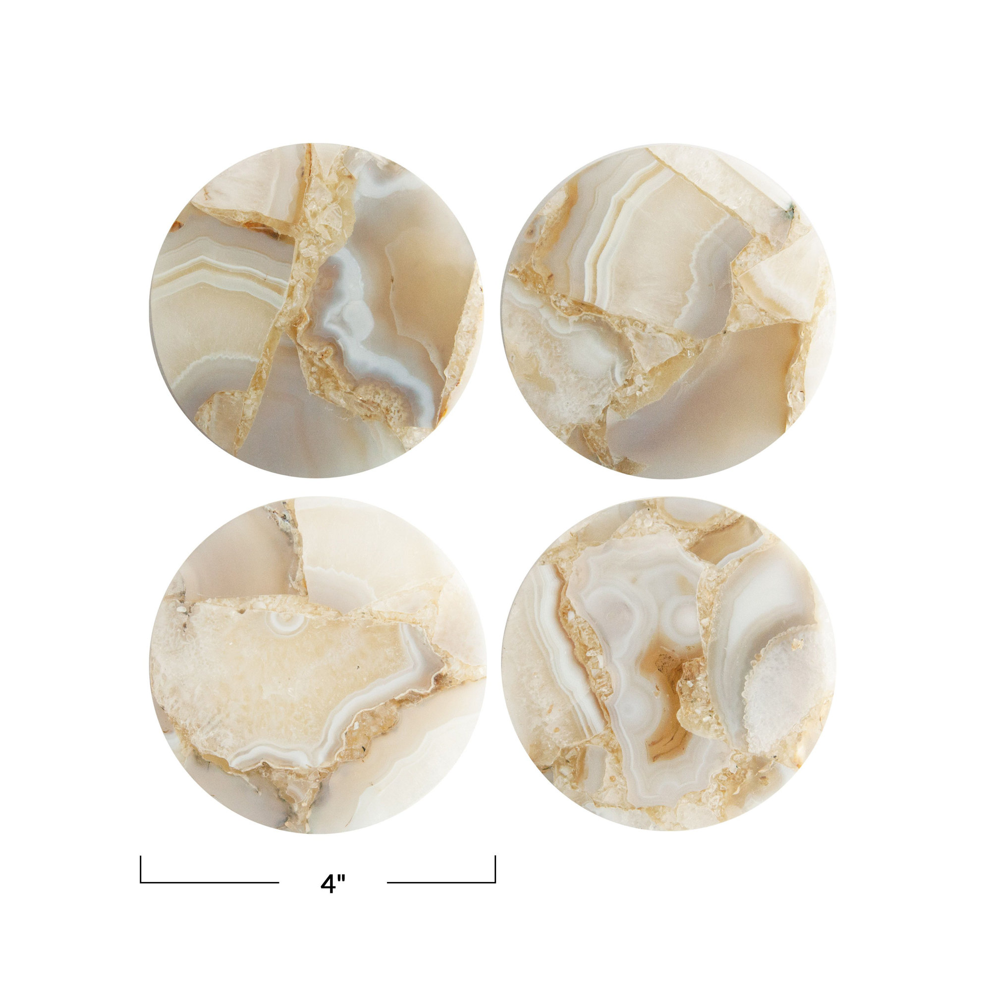 Kiyanni Round Agate Coasters