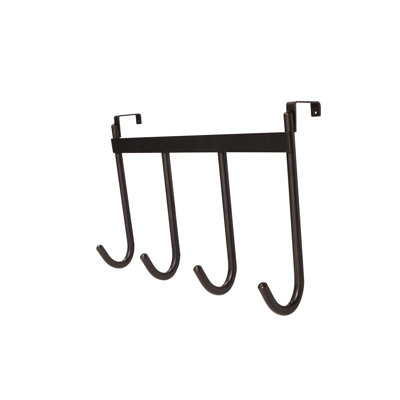 Hebden 4 - Portemanteaux avec 4 crochets Smooth FantomeHome - Brun foncé