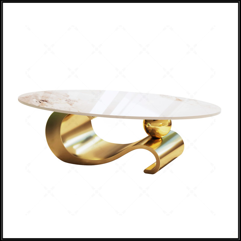 Table basse 49,2 po, Doré
