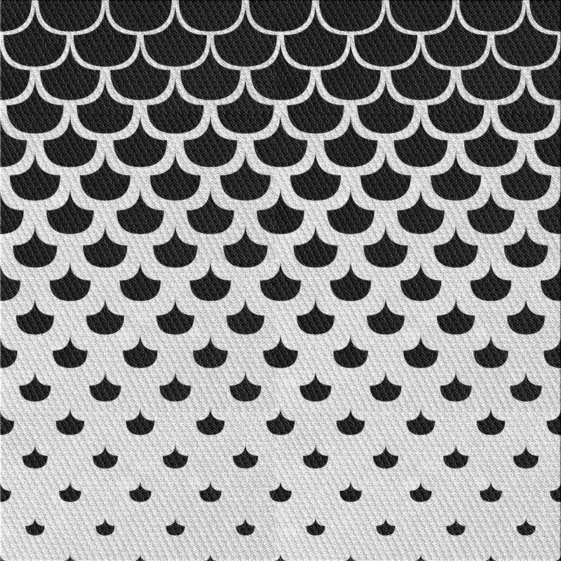 Tapis décoratif à motifs noir/gris Jahn, Carré 4 pi