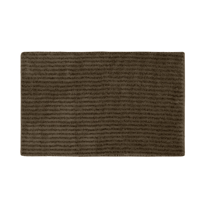 Viridian Nylon Bath Rug with Non-Slip Backing, Chocolate, 24" x 40"
