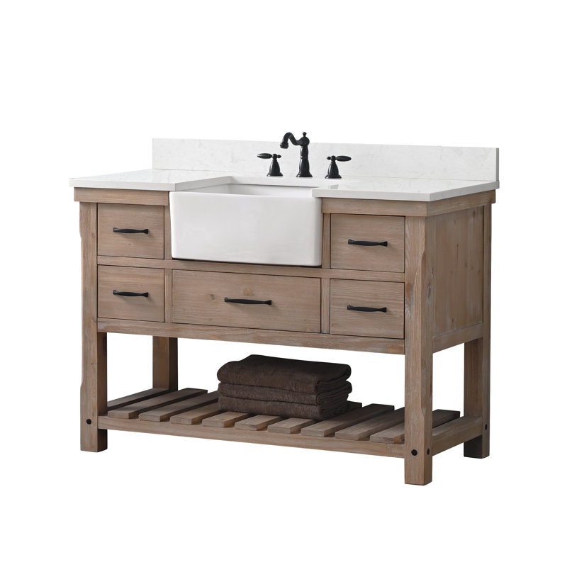Curiel 48" Single Bathroom Vanity, Weathered Natural