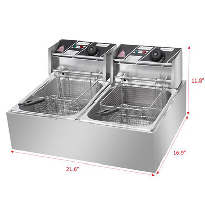 Friteuse électrique en acier inoxydable robuste