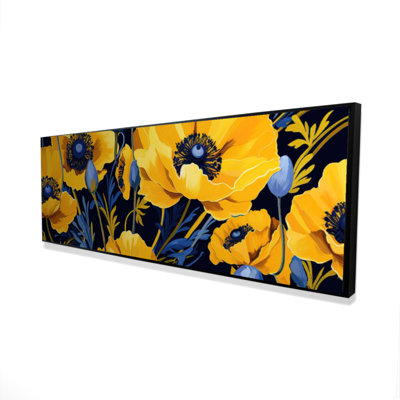"Jaune et bleu" sur toile