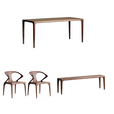 All solid wood multifunctional table set