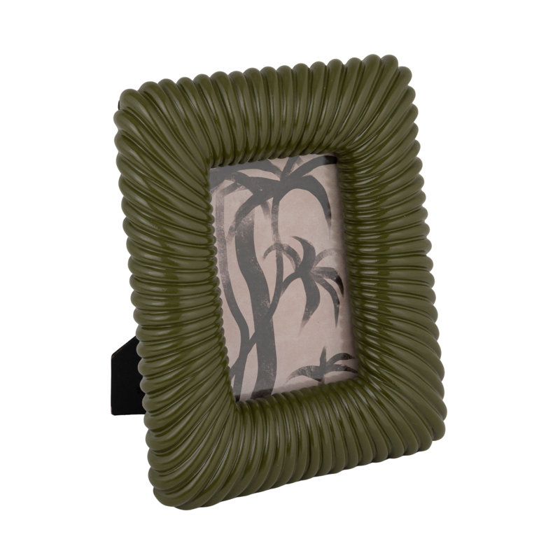 Resin Ribbed Photo Frame Distressed Artisan Accent