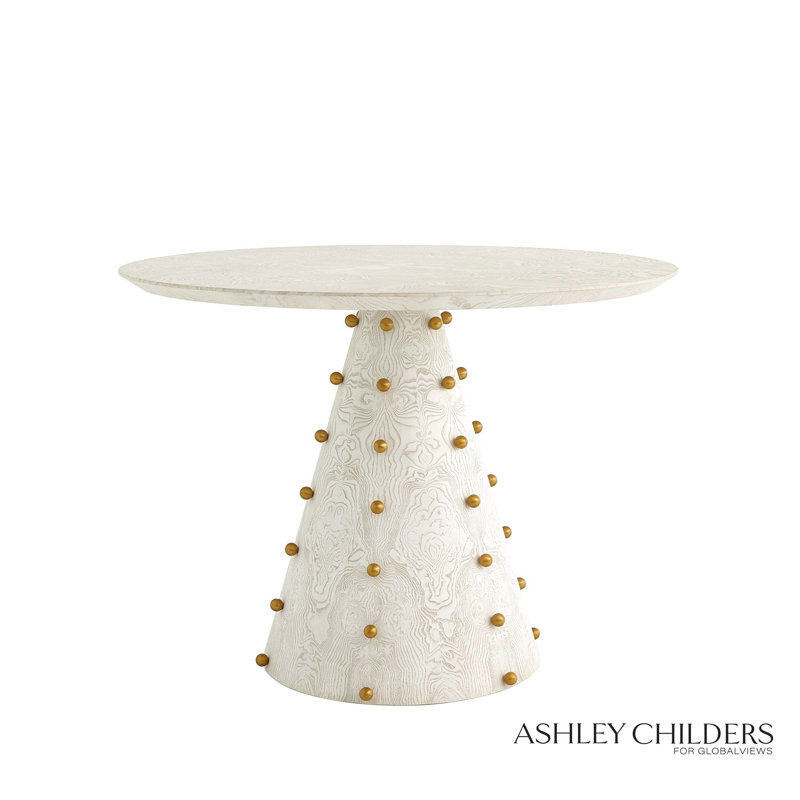 Spheres Center Table, 30"H x 40"L x 40"W, White