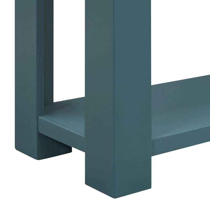 Canapé console de 63 po avec tiroirs de rangement et tablette inférieure pour le vestibule Desinae, Bleu