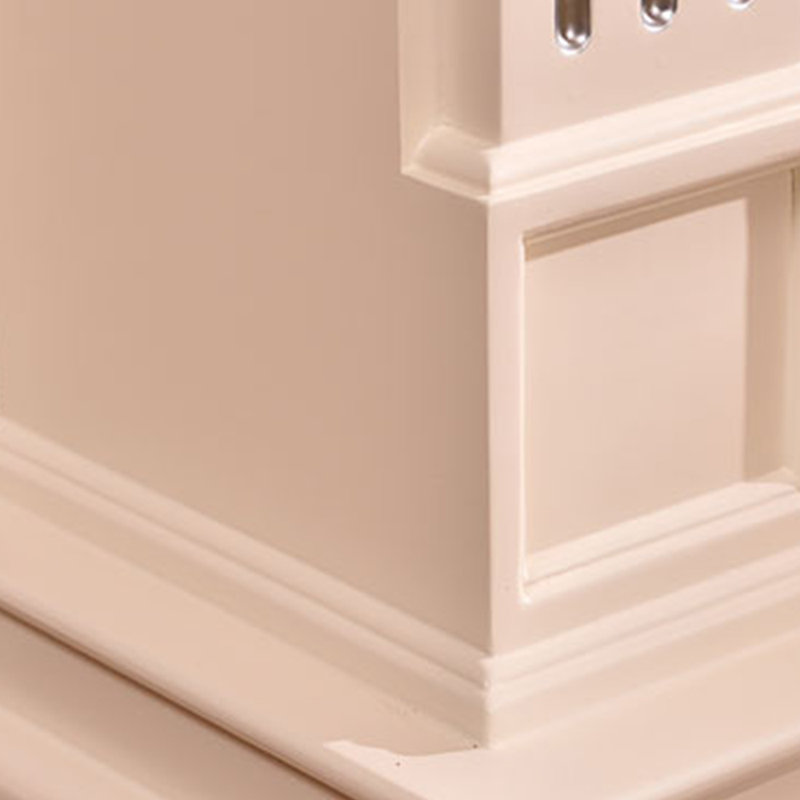 Foyer de sculpture tridimensionnel, H 27,55 po x l 78,74 po x P 12,99 po, Blanc