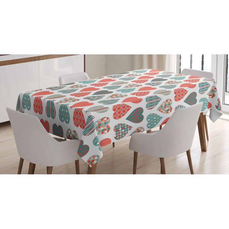 Valentines Tablecloth, 70" L x 52" W
