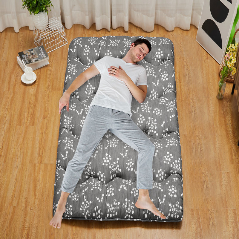 Tapis de camping pliable japonais, Gris, Lit simple