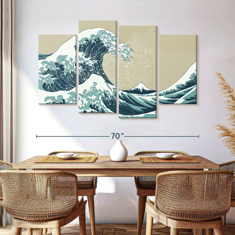 Grande vague japonaise Gillard, H 42 po x l 68 po
