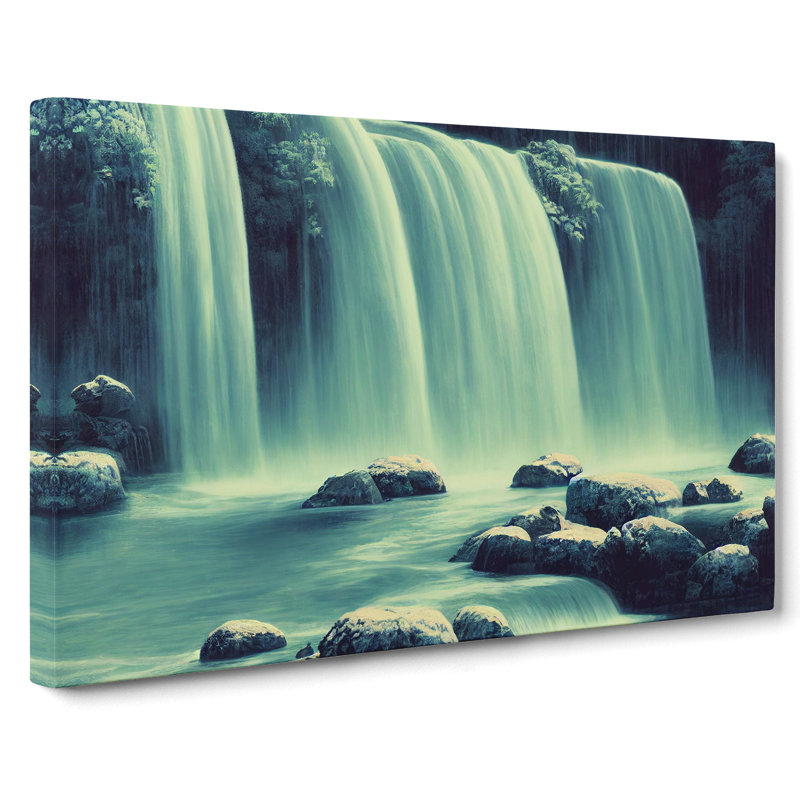 Awesome Waterfall - Wrapped Canvas Print, 35cm H x 50cm W x 3cm D