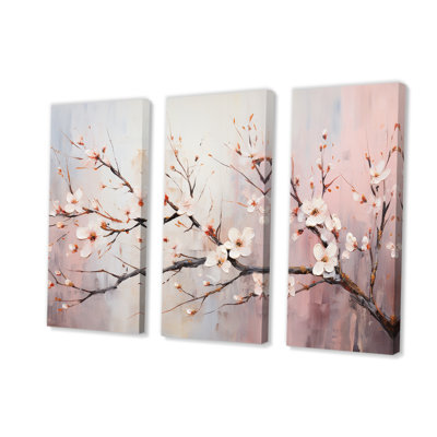 Pink And White Cherry Blossom Tree 2 - Cherry Wall Art