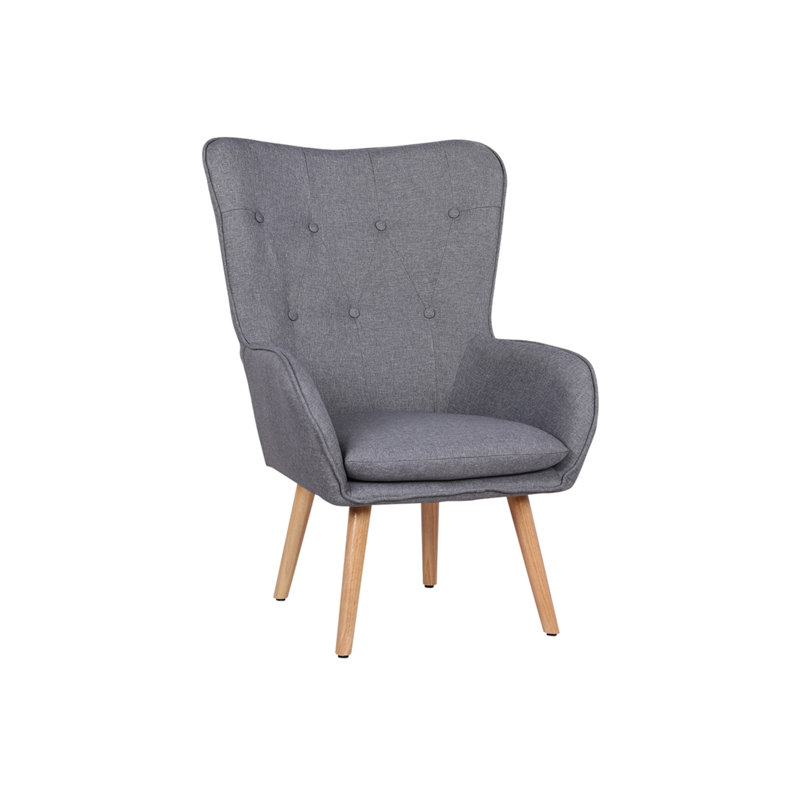 Aislinn Upholstered Armchair, Charcoal Grey