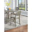 Dining Table 4X High Chairs 5Pcs Counter Height Dining Set Light Grey Finish Dining Room Furniture Plush Upholstered Fabric Seat Contemporary Style