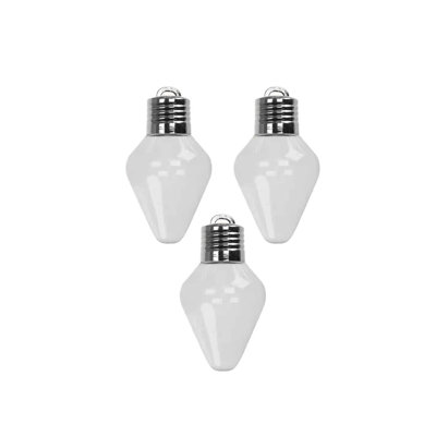 3pc Christmas Bulb Gift Jar Christmas Light Bulb Shaped Gift Jar Gift Decoration Pendant